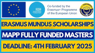 Erasmus Mundus MAPP Scholarships 20252026 Fully Funded Masters Degree in Europe  Apply Online Now [upl. by Lleira]