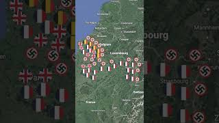 Fall of France WW2 shorts animation map [upl. by Atikehs]