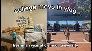 college move in vlog freshman year at clemson university [upl. by Lirrehs]