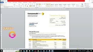 How To Edit Commonwealth Bank Statement Template [upl. by Gnes]