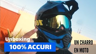 100 ACCURI VIRGO GOGGLES  ESPAÑOL UNBOXINGREVIEW  UN CHARRO EN MOTO [upl. by Atiuqer]