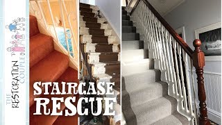 COMPLETE DIY STAIRCASE RESTORATION [upl. by Einhoj]