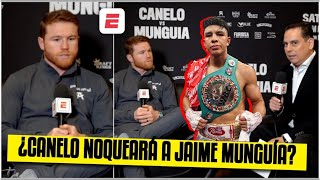 CANELO ÁLVAREZ presiente mucha acción vs JAIME MUNGUÍA pero cree que lo acabará rápido  ESPN Boxeo [upl. by Stefa]