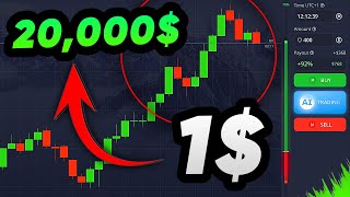 REALLY Turned 1 ➔ 20000 using Binary Options Trading Strategy [upl. by Marlena]