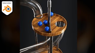 Ball Tube Slide  Satisfying Looping Animation Blender [upl. by Royo]