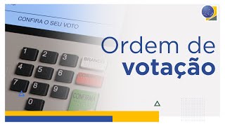 Qual a ordem de votação na urna eletrônica [upl. by Annaliese46]