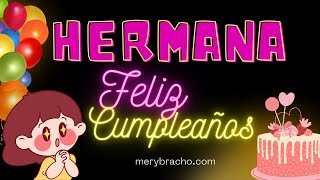 😍 Tarjeta Cristiana de Cumpleaños para una Hermana 🎂 Frases lindas de felicitaciones a hermana 🎁 [upl. by Sato738]