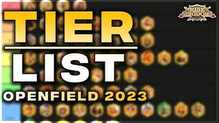 TIER LIST OPENFIELD MARS 2023  RISE OF KINGDOMS FR [upl. by Kaitlynn]