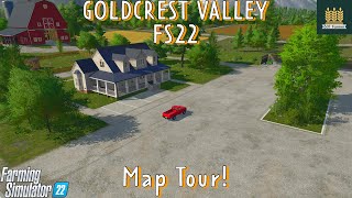 GOLDCREST VALLEY FS22  Farming Simulator 22 PS5  Map Tour review [upl. by Sitnerp11]