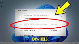 Fix Cant Change Display Resolution in Windows 11  How To Solve windows 11 cant change resolution ✅ [upl. by Simeon]