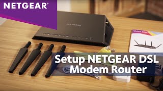 How To Install a NETGEAR DSL Modem Router [upl. by Anigger815]