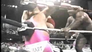 Hart Foundation Vs Buddy Rose And Pez Whatley  WWF Wrestling Challenge 1990 [upl. by Ahsinod]