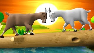 The Two Wise Goats 3D Animated Hindi Moral Stories for Kids  दो समझदार बकरी हिन्दी कहानी Tales [upl. by Twelve]