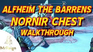 God of War Ragnarok  Alfheim The Barrens Nornir Chest Walkthrough [upl. by Enyrb]