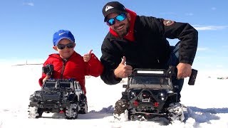 RC ADVENTURES  NEW Driver MOE Trails w Dad in SNOW ProudParenting  Traction amp Traxxas [upl. by Livingstone]