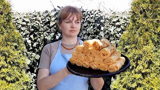 Сooking pancakes filled with cottage cheese a favourite dish of Ukrainians quotNalysnykyquot [upl. by Sivehc]