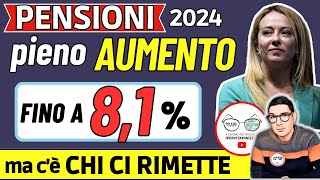 PENSIONI GENNAIO 2024 ➜ AUMENTO 81 PER QUESTI PENSIONATI 📈 ma ECCO CHI CI RIMETTE CON LA MANOVRA [upl. by Yerfdog]