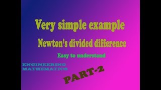 Newtons divided difference formula interesting best examplePART2 [upl. by Naima842]