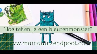 Hoe teken je een kleurenmonster [upl. by Sondra591]