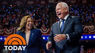 Kamala Harris running mate Tim Walz make debut in Pennsylvania [upl. by Yesnnyl]