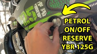 Yamaha YBR G Petrol ON OFF and Reserve Instructions Guide 2023 [upl. by Isherwood]