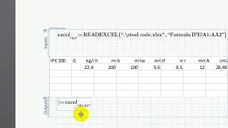 Math CAD include Excel [upl. by Assirol411]