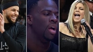 Fergies National Anthem Performance Gets TROLLED by Steph Curry Makes Draymonds Face Freeze Again [upl. by Aniraad]