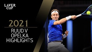 Match 1 Highlights Ruud v Opelka  Laver Cup 2021 [upl. by Duffy]