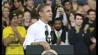 President Obama gives Denard Robinson a shoutout [upl. by Triplett]