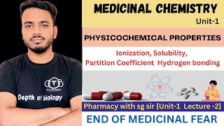 physicochemical properties  Ionization  Solubility  Partition Coefficient  Hydrogen bonding [upl. by Evreh]