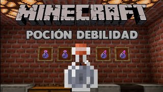 Como hacer una pocion de debilidad en minecraft [upl. by Hgielak]