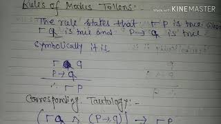 Rules of inferences Modus tollens and Hypothetical syllogism [upl. by Catherina]