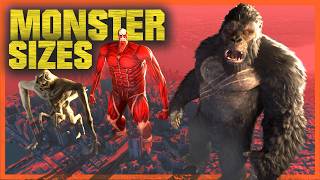 The Real SIZE of MONSTERS 👹 3D Comparison [upl. by Akieluz]