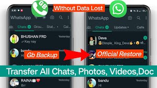 GBwhatsapp to normal WhatsApp backup  Gb WhatsApp to Normal WhatsApp Chats Transfer  Data transfer [upl. by Schuler160]