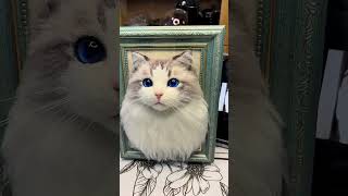 New Work Needle Felted Ragdoll Cat  Needle Felting ASMR  Needle Felting Cats [upl. by Dann]