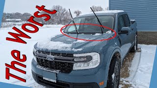 The Worst Feature of the Ford Maverick and hybrid snow driving review [upl. by Hna495]