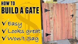 How to Build a Wood Fence Gate Step By Step [upl. by Ellerret]