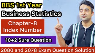 Index Number 2080 Exam Question Solution Part1  BBS First Year Business Statistics Unit8 Course [upl. by Atarman]