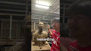 Therapy Through Punchable Sculptures Sculptures shorts [upl. by Trevah]