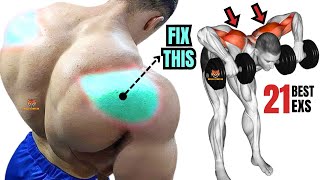 21 BEST REAR DELTOID EXERCISES AT GYM [upl. by Nirrac]