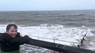 Hornsea massive waves almost high tide [upl. by Olegnaed]