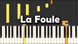 La foule  Edith Piaf  Edith Piaf  La foule  Accurate Piano Tutorial with Sheet Music Synthesia [upl. by Euqinor144]