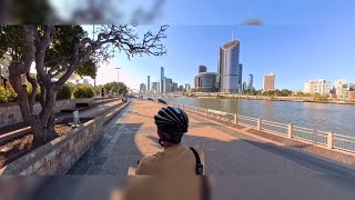 Cycling Around Brisbane South Bank Streets Beach City Botanic Gardens amp More [upl. by Sorci]