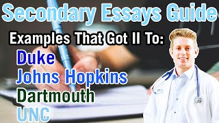 Medical School Secondary Essays 8 TIPS amp 7 REAL EXAMPLES [upl. by Travis]