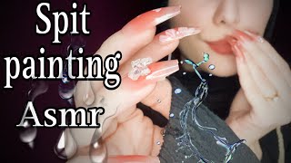 ASMR Spit Painting amp Mouth sounds اصوات الفم لنوم عميق arabic asmr asmr [upl. by Evers20]