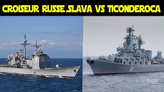 Croiseur russe Slava Moskva vs Ticonderoga  obsolète à lorigine [upl. by Aneerahs]