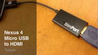 Nexus 4 Slimport HDMI Adapter Review [upl. by Editha]