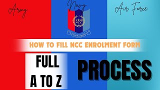 Ncc online enrolment form how to fill [upl. by Sabino]