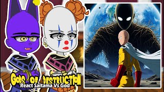 Gods of Destruction React to Saitama vs God  Gacha React  One PunchMan  Tiktok [upl. by Enilegna431]