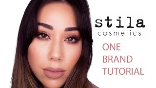 stila Cosmetics One Brand Tutorial Review  Demo [upl. by Abdu]